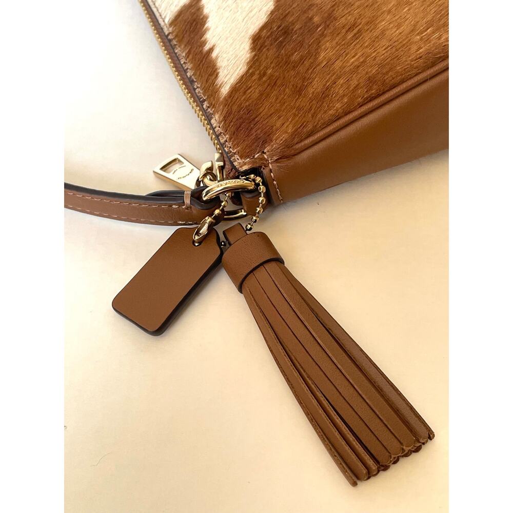 Coach Nolita 19 Wristlet CDW34 Haircalf Cow Print Leather Shoulder Bag C - Picture 9 of 11